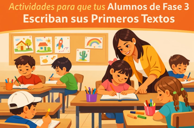 Actividades para que tus Alumnosde Fase 3 Escriban sus PrimerosTextos